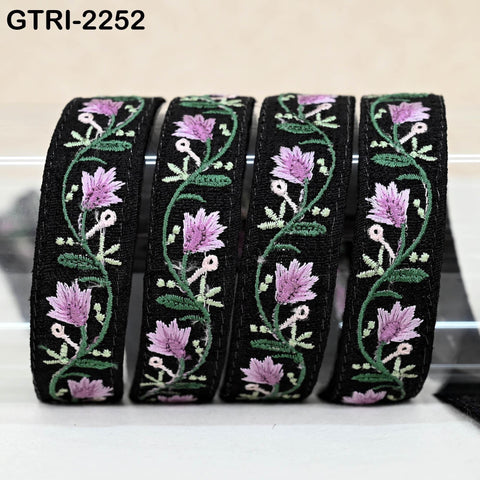 9 Yard 3cm Embroidery Ribbon for Kids Crafting Sewing Costumes Dog Collar Tote Bags, Lampshades, Holidays Decor Embroidered Embellishment