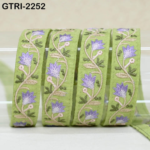 9 Yard 3cm Embroidery Ribbon for Kids Crafting Sewing Costumes Dog Collar Tote Bags, Lampshades, Holidays Decor Embroidered Embellishment