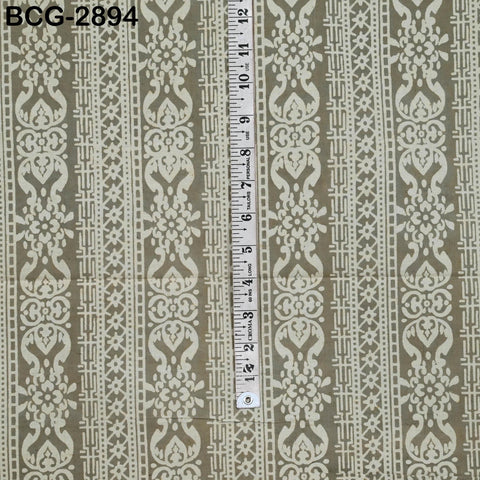 3.5 Yards Hand-Dyed Shibori Cotton Fabric, Greyish Brown Tie-Dye, Soft Medium-Weight, Sewing Craft Cloth