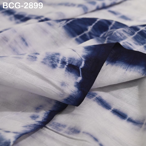2.5 Yards Hand-Dyed Indigo Shibori Cotton Fabric: Soft Medium Weight, 44" Width (1 Yard)