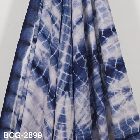 2.5 Yards Hand-Dyed Indigo Shibori Cotton Fabric: Soft Medium Weight, 44" Width (1 Yard)