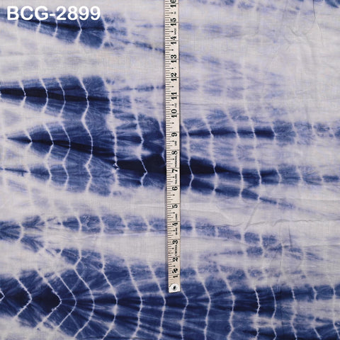 2.5 Yards Hand-Dyed Indigo Shibori Cotton Fabric: Soft Medium Weight, 44" Width (1 Yard)