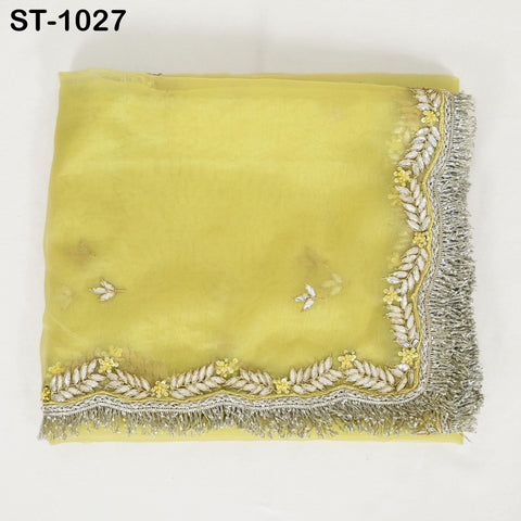 Gotta Patti Dupatta Hand Embroidery Organza Custom Designer Bridal Wedding Lehenga Women Chunni Veil Scarf Crafting Dress Gifts for Wife