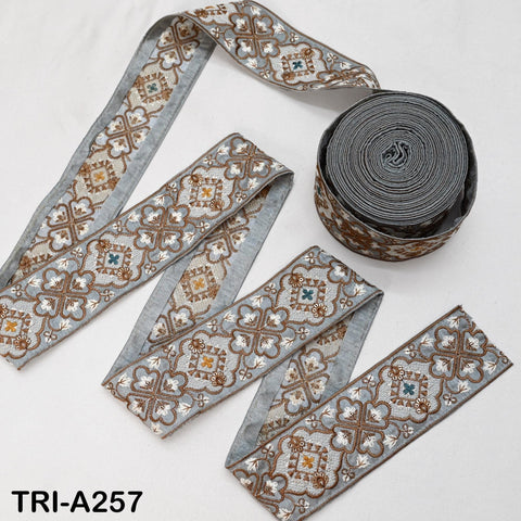 9 Yard Embroidery Fabric 6CM Trim Dresses Sewing Indian Embellishments DIY Crafting Wear Saree Sari Border Embroidered Ribbon Dress Costumes