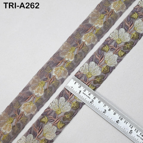 9 Yard Embroidered Indian Trim Floral Sari Embroidery Dress Lace Headbands Decorative Clutches Border Embellishment Sewing Crafting Ribbon