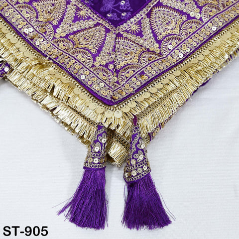 Purple Embroidered Dupatta Georgette 2.5 Yard Dupatta Chuni Bridal Veil Lehenga Embroidery Festival Punjabi Dress Chunni Wedding Gifts