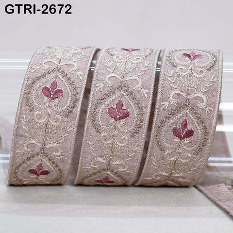 9 Yard Embroidery 3cm Ribbons Fabric Trim Indian Embroidered DIY Crafting Border Sewing Beach Tote Bag Shoe Making Costume Holiday Ornaments