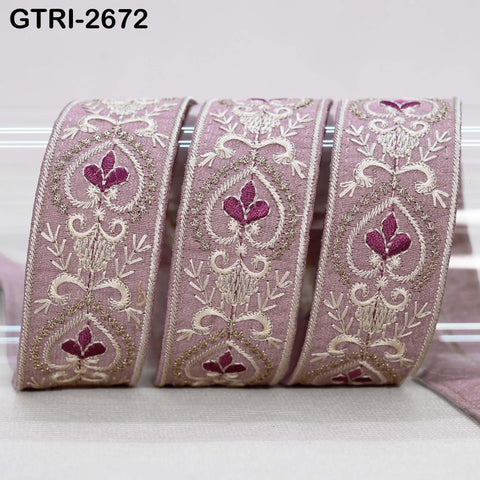 9 Yard Embroidery 3cm Ribbons Fabric Trim Indian Embroidered DIY Crafting Border Sewing Beach Tote Bag Shoe Making Costume Holiday Ornaments