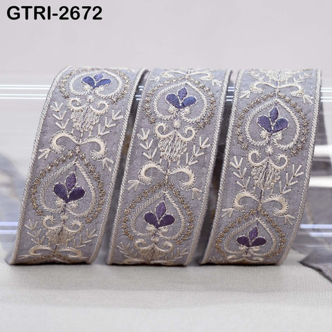 9 Yard Embroidery 3cm Ribbons Fabric Trim Indian Embroidered DIY Crafting Border Sewing Beach Tote Bag Shoe Making Costume Holiday Ornaments
