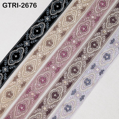 9 Yard Embroidery Ribbon for Kids Crafting Sewing Costumes Dog Collar Tote Bags, Lampshades, Holidays Decor Embroidered Embellishment 3cm