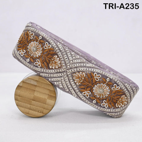 9 Yard Embroidery Fabric 6CM Trim Dresses Sewing Indian Embellishments DIY Crafting Wear Saree Sari Border Embroidered Ribbon Dress Costumes