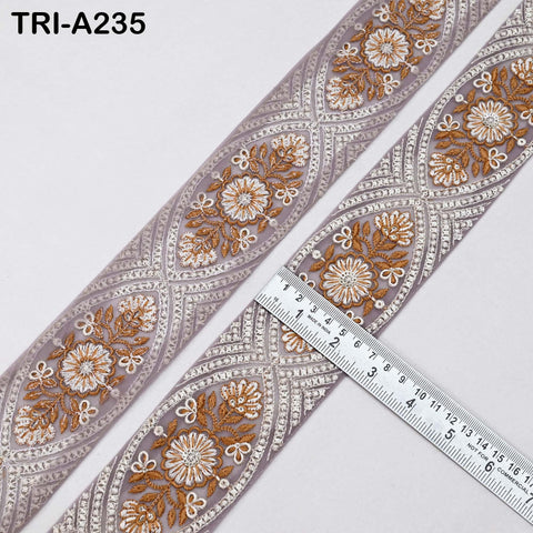 9 Yard Embroidery Fabric 6CM Trim Dresses Sewing Indian Embellishments DIY Crafting Wear Saree Sari Border Embroidered Ribbon Dress Costumes