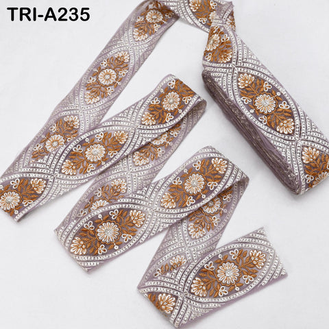 9 Yard Embroidery Fabric 6CM Trim Dresses Sewing Indian Embellishments DIY Crafting Wear Saree Sari Border Embroidered Ribbon Dress Costumes