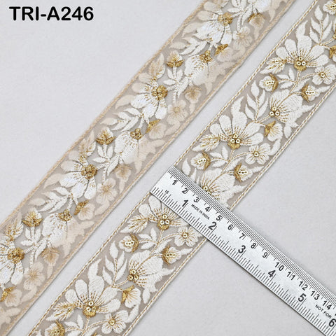 9 Yard Decorative Indian Trims Sari Embellishments Embroidery Clutches Ribbon Cushions Sewing Crafting Trimmings Curtains Headbands Borders