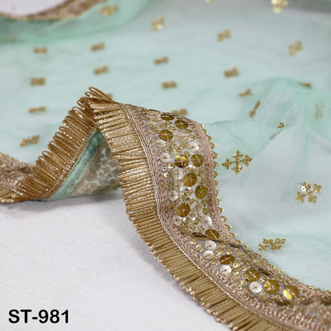 Mint Green Dupatta Silk Organza Gotta Light Weight Indian Bridal Wedding lehenga Chunni Veil Sequin Scarf Dress Costumes Gifts for Women