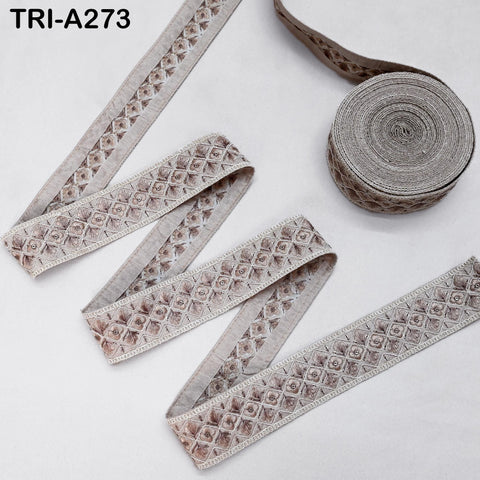 9 Yard Indian Embroidery Ribbons Fabric Trim Embellishments DIY Crafting Sewing Saree Indian Sari Border Embroidered Decorative Tapes 5cm