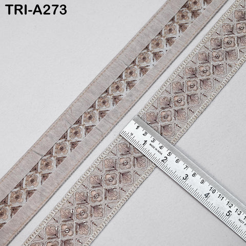 9 Yard Indian Embroidery Ribbons Fabric Trim Embellishments DIY Crafting Sewing Saree Indian Sari Border Embroidered Decorative Tapes 5cm