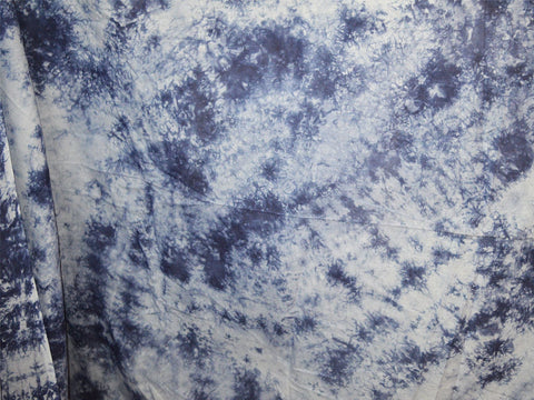 Dark Blue Screen Printed Fabric Tie Dye Soft Cotton Fabric By The Yard Indian Sewing Summer Dress Material Home Decor Curtains Making Fabric