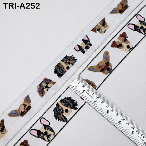 White Embroidery Trim, Dog Faces, Victorian Handbags, Journal Decor, 1.5 Inch Wide