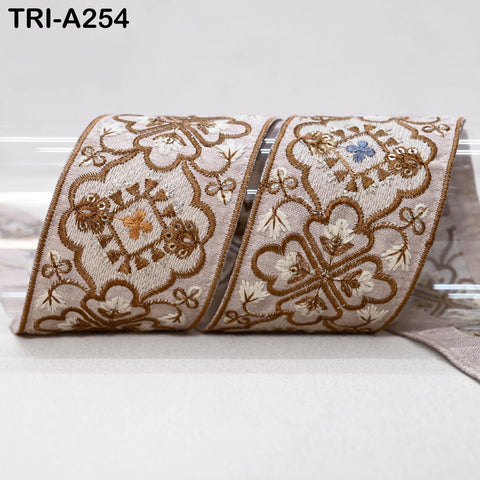9 Yard Embroidery Fabric 6CM Trim Dresses Sewing Indian Embellishments DIY Crafting Wear Saree Sari Border Embroidered Ribbon Dress Costumes