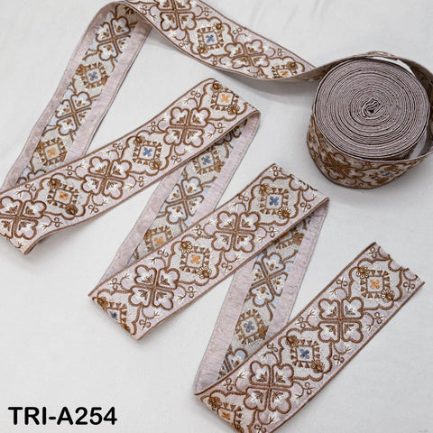 9 Yard Embroidery Fabric 6CM Trim Dresses Sewing Indian Embellishments DIY Crafting Wear Saree Sari Border Embroidered Ribbon Dress Costumes
