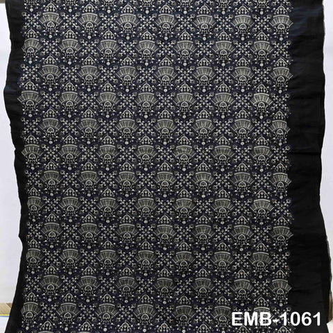 Embroidered Fabric Sewing DIY Crafting by the yard Indian Embroidery Wedding Dress Costumes Dolls Bags Cushion Covers Table Runners Blouses