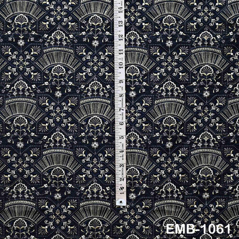Embroidered Fabric Sewing DIY Crafting by the yard Indian Embroidery Wedding Dress Costumes Dolls Bags Cushion Covers Table Runners Blouses