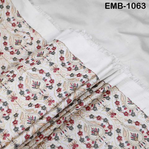 Indian Embroidery Fabric by the yard Embroidered Wedding Costumes Fabric Regency Reticules Victorian Handbags Marie Antoinette Junk Journals