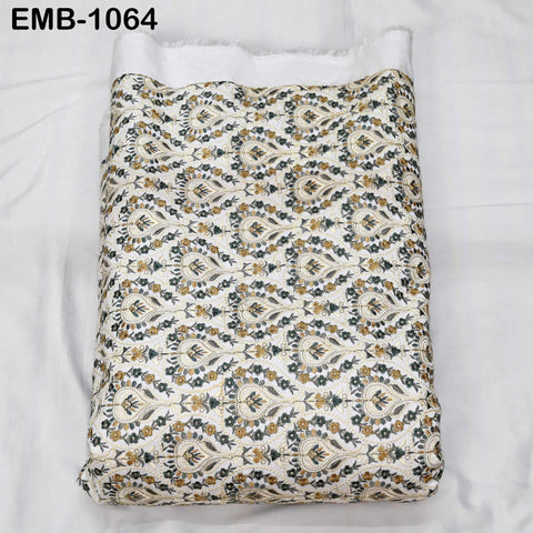 Indian Embroidery Fabric by the yard Embroidered Wedding Costumes Fabric Regency Reticules Victorian Handbags Marie Antoinette Junk Journals