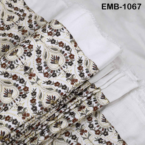 Indian Embroidery Fabric by the yard Embroidered Wedding Costumes Fabric Regency Reticules Victorian Handbags Marie Antoinette Junk Journals