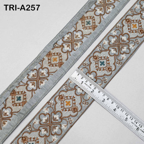 9 Yard Embroidery Fabric 6CM Trim Dresses Sewing Indian Embellishments DIY Crafting Wear Saree Sari Border Embroidered Ribbon Dress Costumes