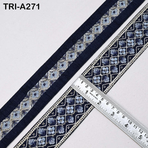 9 Yard Indian Embroidery Ribbons Fabric Trim Embellishments DIY Crafting Sewing Saree Indian Sari Border Embroidered Decorative Tapes 5cm