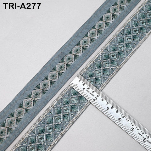 9 Yard Indian Embroidery Ribbons Fabric Trim Embellishments DIY Crafting Sewing Saree Indian Sari Border Embroidered Decorative Tapes 5cm