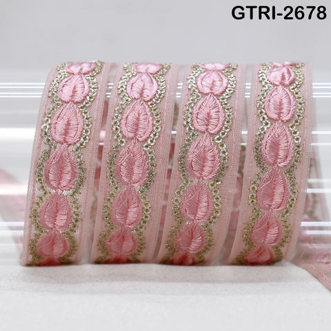 9 Yard 3cm Embroidery Ribbon for Kids Crafting Sewing Costumes Dog Collar Tote Bags, Lampshades, Holidays Decor Embroidered Embellishment