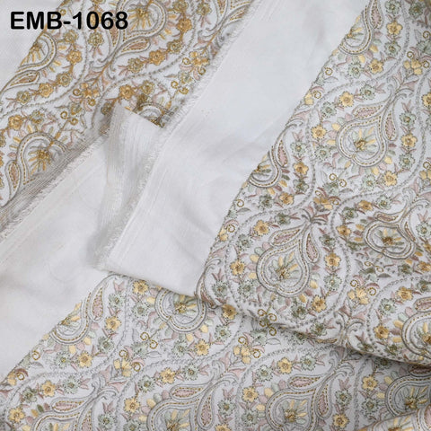 Indian Embroidery Fabric by the yard Embroidered Wedding Costumes Fabric Regency Reticules Victorian Handbags Marie Antoinette Junk Journals