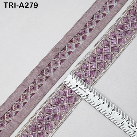9 Yard Indian Embroidery Ribbons Fabric Trim Embellishments DIY Crafting Sewing Saree Indian Sari Border Embroidered Decorative Tapes 5cm