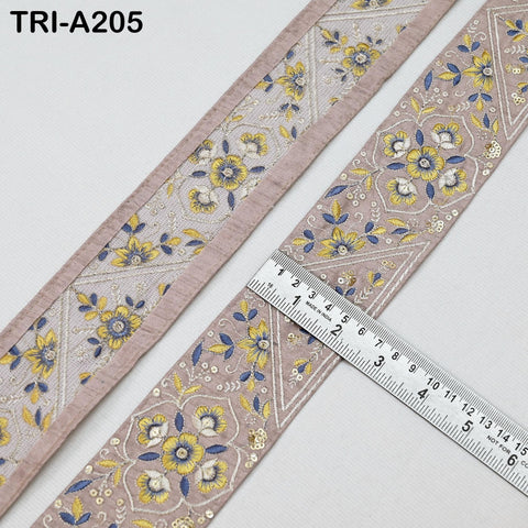 9 Yard Black Embroidery Ribbons 6cm Indian Sari Border Embroidered Crafting Sewing Tablecloth Lampshade making Home Decor Costumes Trimming