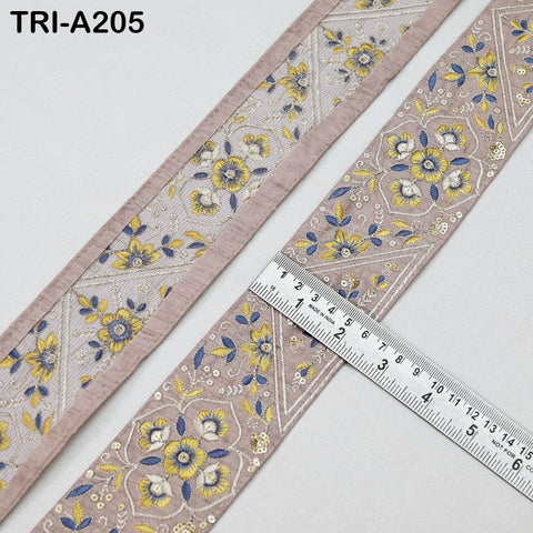 9 Yard Black Embroidery Ribbons 6cm Indian Sari Border Embroidered Crafting Sewing Tablecloth Lampshade making Home Decor Costumes Trimming