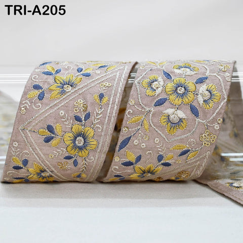 9 Yard Black Embroidery Ribbons 6cm Indian Sari Border Embroidered Crafting Sewing Tablecloth Lampshade making Home Decor Costumes Trimming