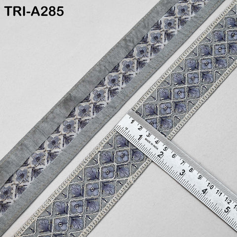 9 Yard Indian Embroidery Ribbons Fabric Trim Embellishments DIY Crafting Sewing Saree Indian Sari Border Embroidered Decorative Tapes 5cm