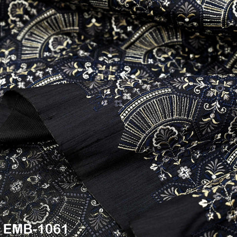 Embroidered Fabric Sewing DIY Crafting by the yard Indian Embroidery Wedding Dress Costumes Dolls Bags Cushion Covers Table Runners Blouses