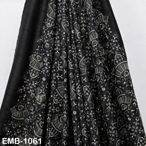 Embroidered Fabric Sewing DIY Crafting by the yard Indian Embroidery Wedding Dress Costumes Dolls Bags Cushion Covers Table Runners Blouses