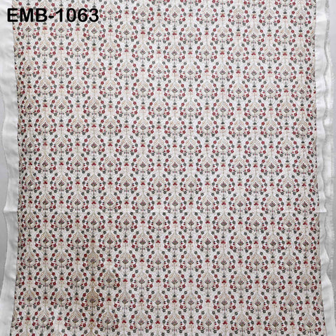 Indian Embroidery Fabric by the yard Embroidered Wedding Costumes Fabric Regency Reticules Victorian Handbags Marie Antoinette Junk Journals