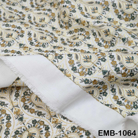 Indian Embroidery Fabric by the yard Embroidered Wedding Costumes Fabric Regency Reticules Victorian Handbags Marie Antoinette Junk Journals