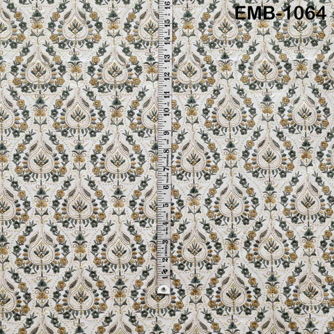 Indian Embroidery Fabric by the yard Embroidered Wedding Costumes Fabric Regency Reticules Victorian Handbags Marie Antoinette Junk Journals