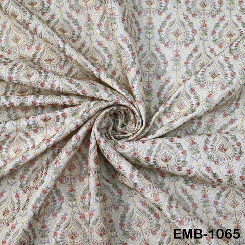 Indian Embroidery Fabric by the yard Embroidered Wedding Costumes Fabric Regency Reticules Victorian Handbags Marie Antoinette Junk Journals