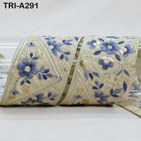 9 Yard White Embroidery Ribbons 6cm Indian Sari Border Embroidered Crafting Sewing Tablecloth Lampshade making Home Decor Costumes Trimming