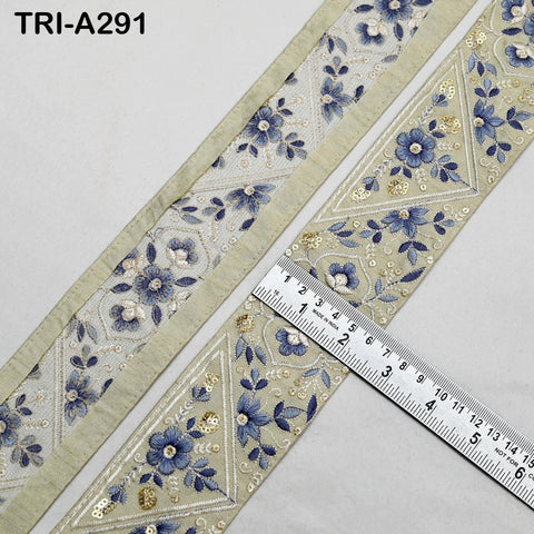 9 Yard White Embroidery Ribbons 6cm Indian Sari Border Embroidered Crafting Sewing Tablecloth Lampshade making Home Decor Costumes Trimming