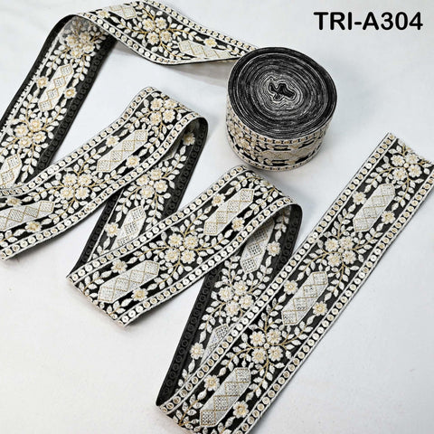 9 Yard Embroidery Fabric 6cm Trim Dresses Sewing Indian Embellishments DIY Crafting Wear Saree Sari Border Embroidered Ribbon Dress Costumes