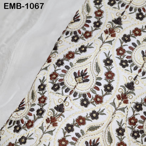 Indian Embroidery Fabric by the yard Embroidered Wedding Costumes Fabric Regency Reticules Victorian Handbags Marie Antoinette Junk Journals